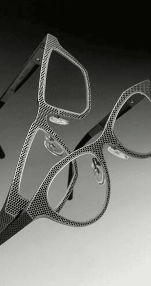 3d geprinte titanium brillen hoet couture